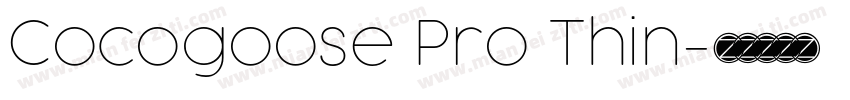 Cocogoose Pro Thin字体转换
